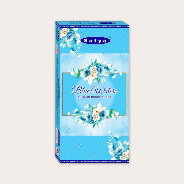 Satya Blue Water Premium Dhoop Sticks - 18 Sticks (Bambooless)